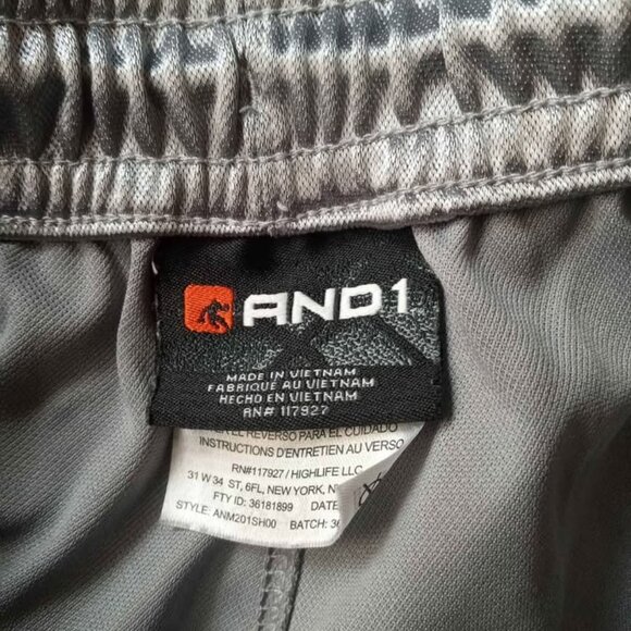 Grey And1 basketball shorts Size L - Picture 2 of 5